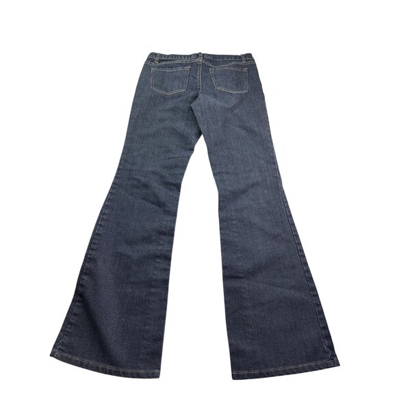 Vintage Y2K Fashion Bug Womens Denim Flare Jeans Size 8 Cotton Blend Dark Wash - Picture 2 of 4